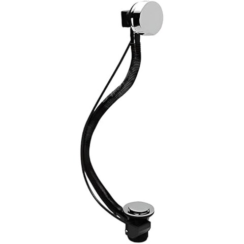 Fitto Automatic Bathtub Waste with Brass Overflow and Drain - Durable Bathroom Drainage System, Easy Installation, Brass Components, Universal Fit for Standard Tubs, Anti-Clog Design