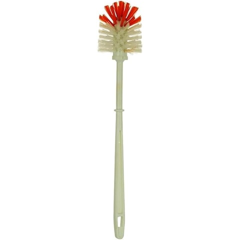 FITTO Plastic Toilet Brush &ndash; Double-Sided Bristles with Curved Long Handle for Indian Style Toilets