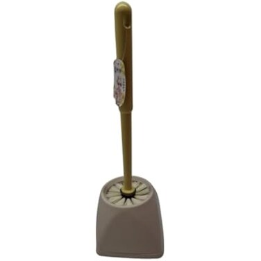 FITTO Plastic Toilet Brush &ndash; Double-Sided Bristles with Curved Long Handle for Indian Style Toilets