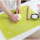 FITTO Washable Silicone Non-Stick Baking Mat – Reusable Fondant Rolling Sheet with Measurements, Easy to Clean, Ideal for Kneading & Baking (50x40cm, Green)