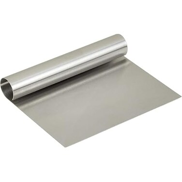 FITTO Stainless Steel Dough Scraper &amp; Cutter &ndash; Multipurpose Tool for Cake &amp; Pizza, Assorted Colors (Silver/Bronze)
