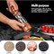 FITTO 8&quot; Acacia Wood Salt or Pepper Grinder &ndash; Adjustable Ceramic Core with Acrylic Display for Kitchen, Home, and Restaurant