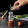 FITTO 8" Acacia Wood Salt or Pepper Grinder &ndash; Adjustable Ceramic Core with Acrylic Display for Kitchen, Home, and Restaurant