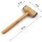 FITTO Kitchen Hammer &ndash; Wooden Meat Tenderizer with Axe &amp; Press Pounder for Hotel &amp; Home Use &ndash; 27.5cm x 15cm x 3.8cm