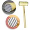 FITTO Kitchen Hammer &ndash; Wooden Meat Tenderizer with Axe &amp; Press Pounder for Hotel &amp; Home Use &ndash; 27.5cm x 15cm x 3.8cm
