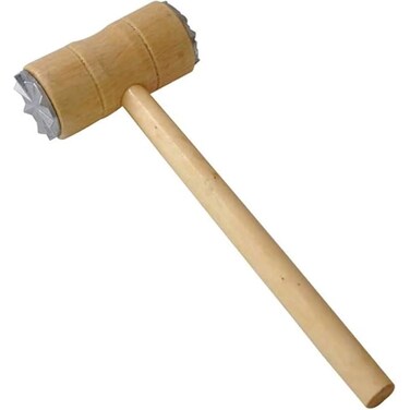 FITTO Kitchen Hammer &ndash; Wooden Meat Tenderizer with Axe &amp; Press Pounder for Hotel &amp; Home Use &ndash; 27.5cm x 15cm x 3.8cm