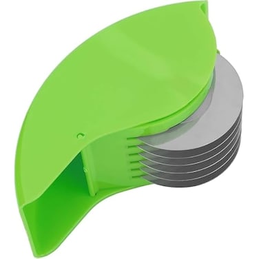 FITTO Herb Grinder with Roller &ndash; 6 Stainless Steel Blades for Efficient Herb and Vegetable Cutting, Manual Hand Scallion, Mint, and Vegetable Mincer for Safe and Easy Use