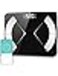 FITTO Bluetooth Body Fat Scale, 4 Electrode Smart Body Fat Scale with 13 Body Composition Data, 400lbs Capacity, Syncs with App, Black