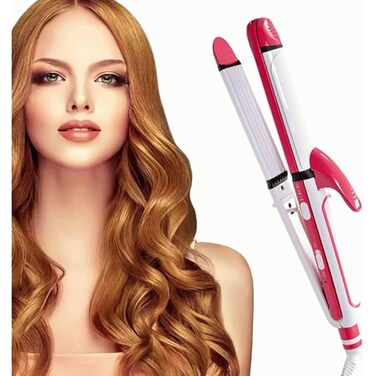 FITTO Hair Straightener with Temperature Control &ndash; 3-in-1 Electric Hair Straightener and Curler &ndash; Personal Hair Styling Tool for Women