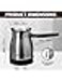 FITTO Turkish Coffee Maker &ndash; 800W Electric Coffee Pot with 600ml Capacity, 5-Cup Stainless Steel Kettle, Cool-Touch Handle for Turkish, Arabic &amp; Greek Coffee