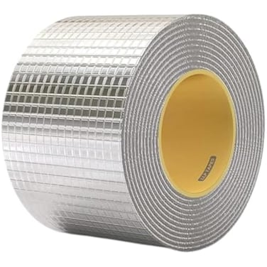 FITTO Aluminum Foil Butyl Tape 5cm x 5m &ndash; Super Waterproof Tape for Roof Leaks, Surface Cracks, Window Seals, Boat Sealing, and Pipe Ruptures