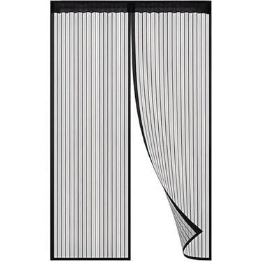 FITTO Magic Mesh Hands-Free Retractable Screen Door &ndash; Magnetic Closure, Easy Installation, Bug Protection, Fits Most Doors