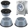 FITTO Anti Vibration Pads for Washer Dryer – 4pc Set, Slip Resistant, Noise & Vibration Reducing Rubber Feet, Shock Absorbing, Durable Washer Accessories - Grey