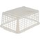 FITTO Mini Storage Basket X-Large – 39x29x8 cm Sturdy Transparent-Natural Plastic Storage Basket, 4.5L, BPA-Free, Easy to Stack and Clean
