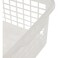 FITTO Mini Storage Basket X-Large – 39x29x8 cm Sturdy Transparent-Natural Plastic Storage Basket, 4.5L, BPA-Free, Easy to Stack and Clean