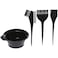FITTO 4 Pieces Hair Dye Brush Kit &ndash; Professional Black Hair Coloring Brushes with Flexible Bristles, Ideal for DIY Home Salon Use, Precision Application, and Easy Clean-Up