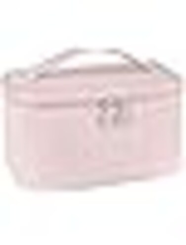 FITTO Pink Makeup Bag, Large Capacity Travel Cosmetic Bag, Portable Toiletry Organizer for Women, Waterproof Storage Pouch with Compartments, Durable and Lightweight Vanity Case,Assorted Colors