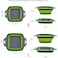 FITTO Foldable Fruit & Vegetable Washing Basket Strainer, Portable Silicone Colander Collapsible Drainer with Handle - Kitchen Tools for Easy Cleaning & Draining