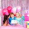FITTO 1 Pack 1x2M Pink Metallic Foil Tinsel Fringe Curtain Backdrop-Perfect for Birthday,Wedding, Bachelorette, Anniversary Decorations-Shiny Curtain for Events & Celebrations assorted