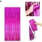FITTO 1 Pack 1x2M Pink Metallic Foil Tinsel Fringe Curtain Backdrop-Perfect for Birthday,Wedding, Bachelorette, Anniversary Decorations-Shiny Curtain for Events & Celebrations assorted