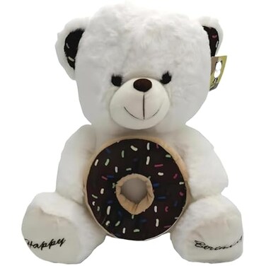 Fitto 40 cm White Teddy Bear Plush Toy for Kids, Baby, and Home Decor
