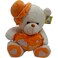 Fitto White & Orange Teddy Bear with Cap 35cm – Plush Toy for Kids, Caps & Cuddly Bear, Amazon.ae