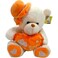 Fitto White & Orange Teddy Bear with Cap 35cm – Plush Toy for Kids, Caps & Cuddly Bear, Amazon.ae