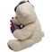 Fitto 35 cm White & Purple Teddy Bear with Cap - Plush Stuffed Animal Toy for Kids, Collectible Cuddly Bear