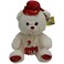 Fitto White & Red Teddy Bear with Cap 35cm