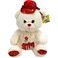 Fitto White & Red Teddy Bear with Cap 35cm