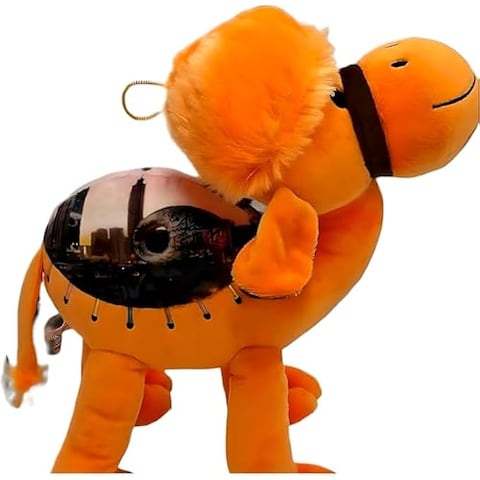 Fitto Orange Camel 20cm Figurine – Unique Desert Animal Sculpture for Home Décor