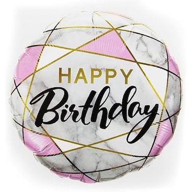Fitto Foil Balloon 18 inch Happy Birthday Decor for Birthday Party, Indoor Outdoor Party Supplies, Kids &amp; Adult Celebrations