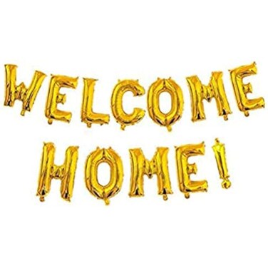 Fitto 40cm Welcome Home Letter Balloons &ndash; Gold Alphabet Foil Mylar for Welcome Party, Home &amp; Event Decoration, UAE
