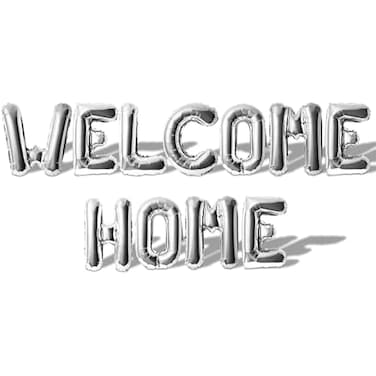Fitto 40cm Welcome Home Letter Balloons &ndash; Silver Alphabet Foil Mylar for Welcome Party, Home &amp; Event Decoration, UAE
