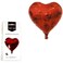 Fitto Foil Heart Balloon 18 Inch - Heart Rose Party Decoration for Birthday, Wedding, Special Event