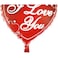 Fitto Foil Heart Balloon 18 Inch &ndash; I Love You Party Decoration for Birthdays, Weddings &amp; Special Events, Card Display