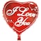 Fitto Foil Heart Balloon 18 Inch &ndash; I Love You Party Decoration for Birthdays, Weddings &amp; Special Events, Card Display