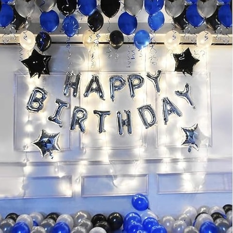 Fitto Matte Blue Latex Balloons 12 Inch 50 Pieces - Non-Toxic Durable Party Balloons for Weddings, Birthdays, Baby Showers, Special Occasions