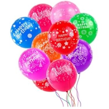 Fitto Latex Party Balloons 100 Pcs 12 Inch Assorted Colors for Birthday & Celebration Decoration, Amazon.ae Party Supplies