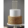 Fitto 6Pcs Long Thin Birthday Cake Candles with Stand - Gold, Celebration Party Candle, Housewarming, Anniversary Candle for Cakes, 13cm