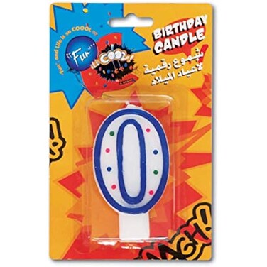 Fitto Birthday Candle Number 0, Cake Decoration Candle for Milestone Birthdays - Party Supplies for Birthday Cakes, UAE