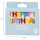 Fitto Happy birthday banner Candle with Wooden Stick Holders &ndash; Cake Decor, Party Candle, Unisex 9x3.9cm