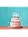 Fitto Silver Happy Birthday Candle Cake Topper with glitters&ndash; Birthday Party Decoration, Cake Candle Holder, Silver Cake Accent