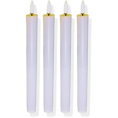 Fitto Battery Operated Plastic LED Candles 25 cm Beige – Flameless, Safe, Decorative & Long Lasting, pack of 12pcs