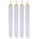 Fitto Battery Operated Plastic LED Candles 25 cm Beige – Flameless, Safe, Decorative & Long Lasting, pack of 12pcs