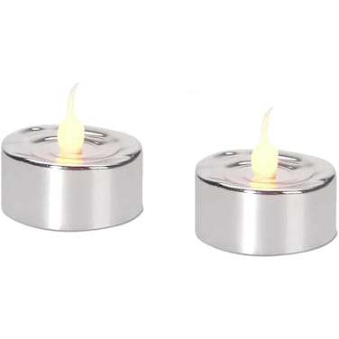 Fitto 2 Piece Multi LED Light Candles Battery Operated Flameless Decorative LED Candle for Home Wedding Event