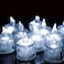 Fitto 12 Pcs Flameless Tea Light Candles Battery Operated Cool White LED Decorative Safety Candles for Home, Wedding, Events