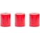 Fitto Pillar Candle Red 3 Piece Set   Unscented Home Decor, Wedding, Event &amp; Relaxation Candles 4x5CM, Smokeless Long Burning