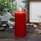 Fitto Pillar Candle Red 3 Piece Set   Unscented Home Decor, Wedding, Event &amp; Relaxation Candles 4x5CM, Smokeless Long Burning