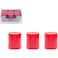 Fitto Pillar Candle Red 3 Piece Set   Unscented Home Decor, Wedding, Event &amp; Relaxation Candles 4x5CM, Smokeless Long Burning